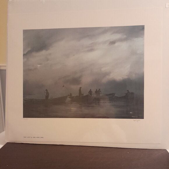 VTG Herb Jones Offset Lithograph Print "First Light" - Picture 1 of 6